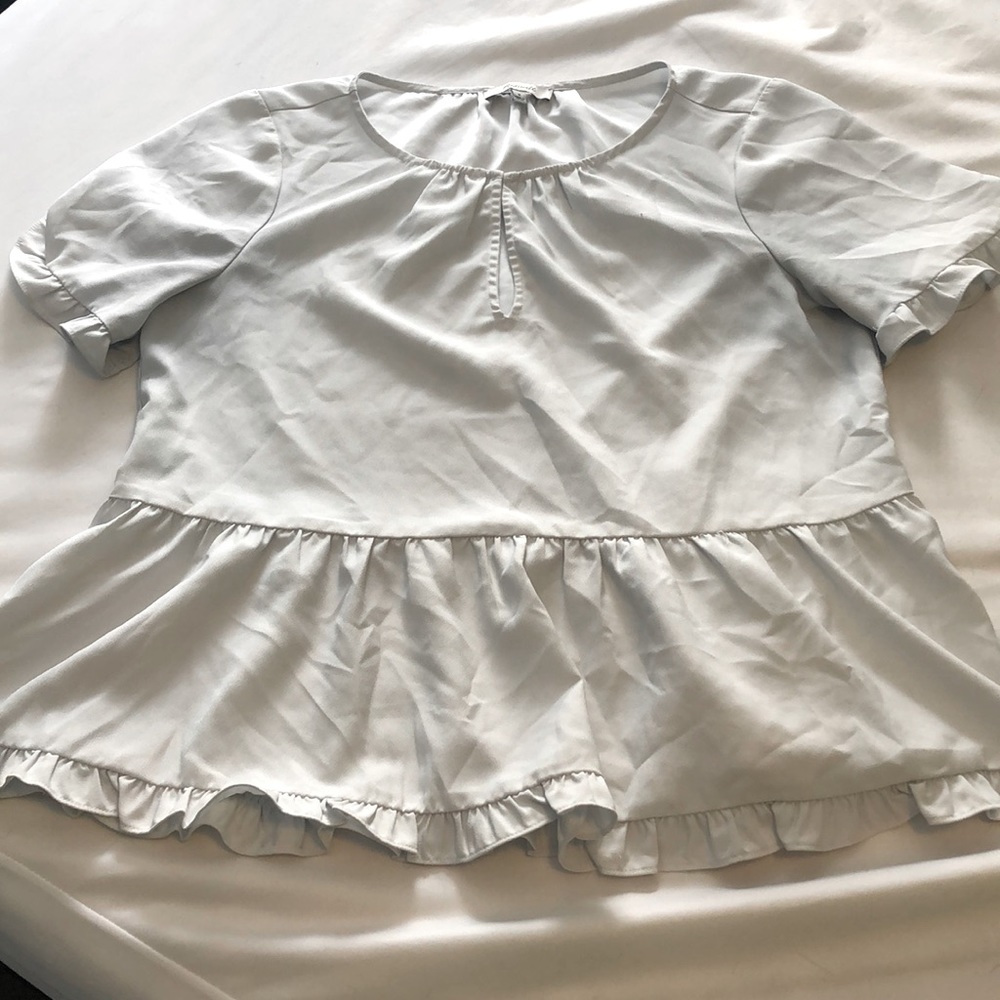 Madewell blouse, very pale blue